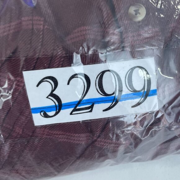 Wrangler Womens Burgundy Plaid 3/4 Sleeve Top L Viscose NWT 3299 - Picture 8 of 9